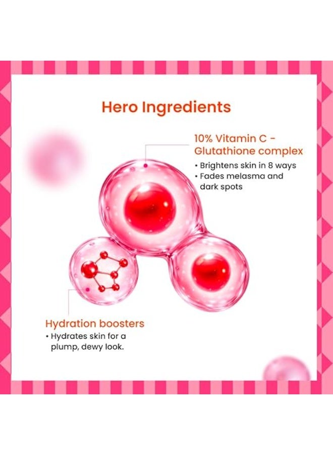 Foxtale 10% Vitamin C + Glutathione Complex Serum, Brightens skin in 3 days, Fades melasma & dark spots, Evens Skin tone, Gentle & Non-irritating, For All Skin types, Men & Women 10ml - Image 3